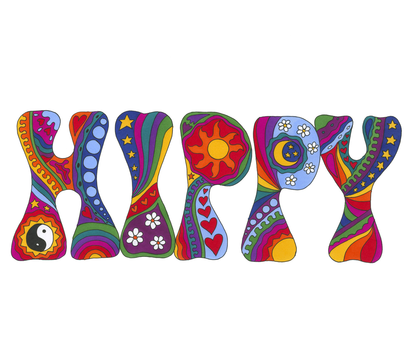 Hippy art print by Kellie Espie