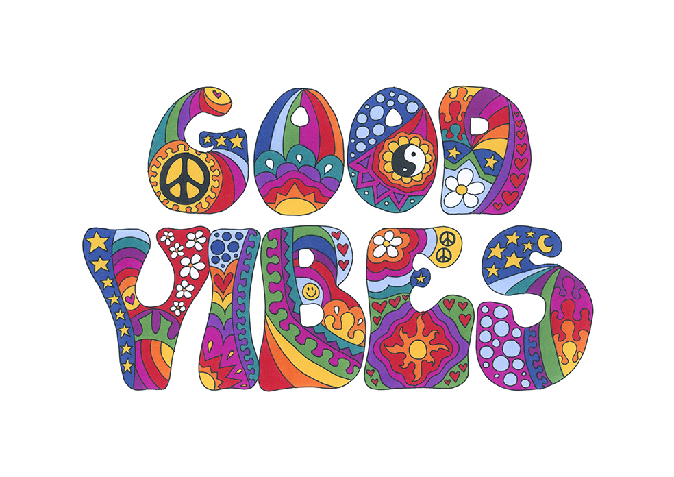 Good Vibes art print by Kellie Espie