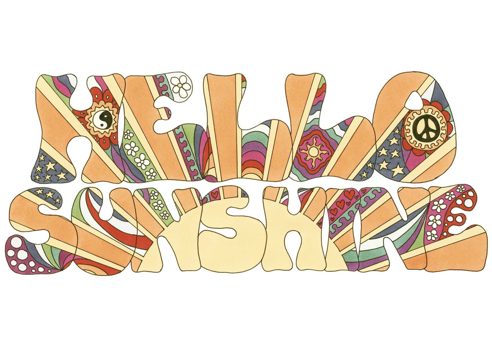 Hello Sunshine — Vintage art print by Kellie Espie