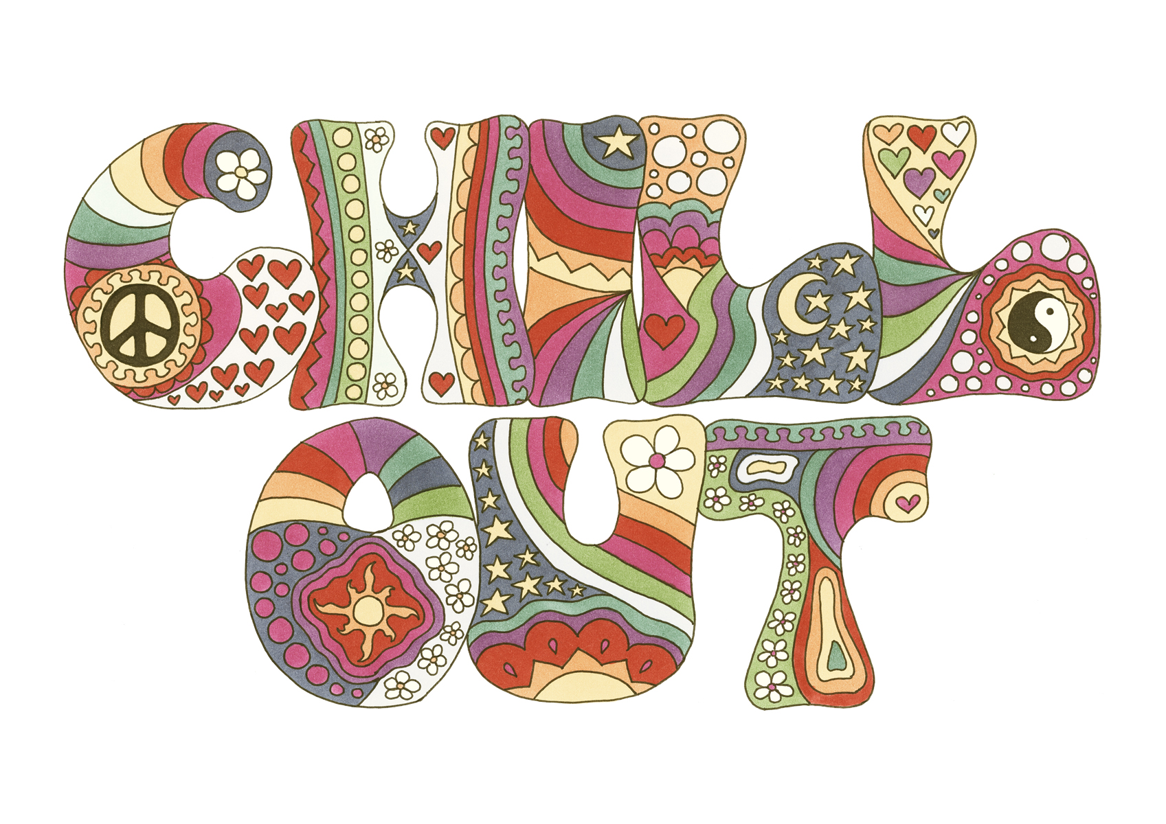 Chill Out — Vintage art print by Kellie Espie