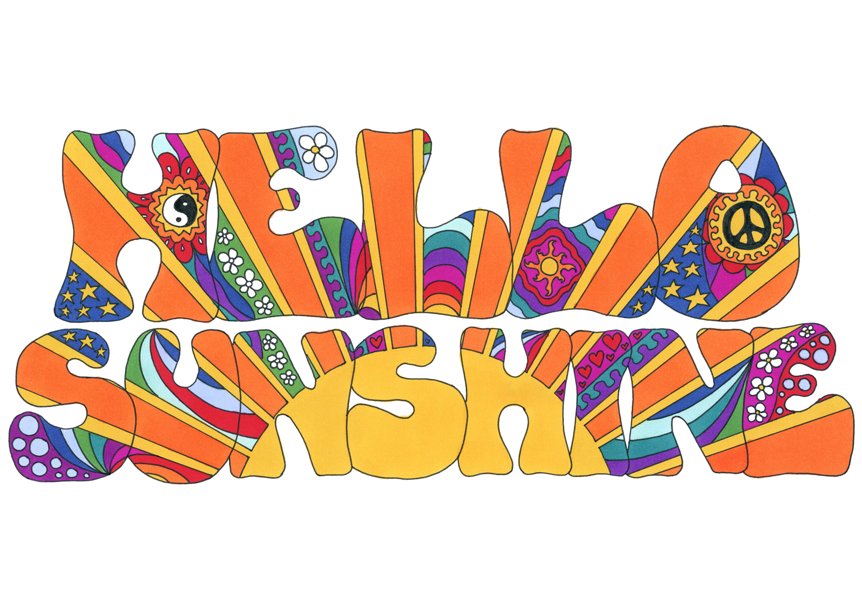 Hello Sunshine art print by Kellie Espie