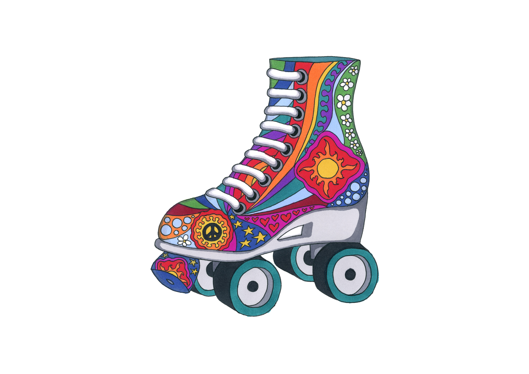 Roller Boot art print by Kellie Espie