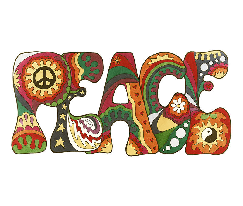 Peace — Vintage art print by Kellie Espie