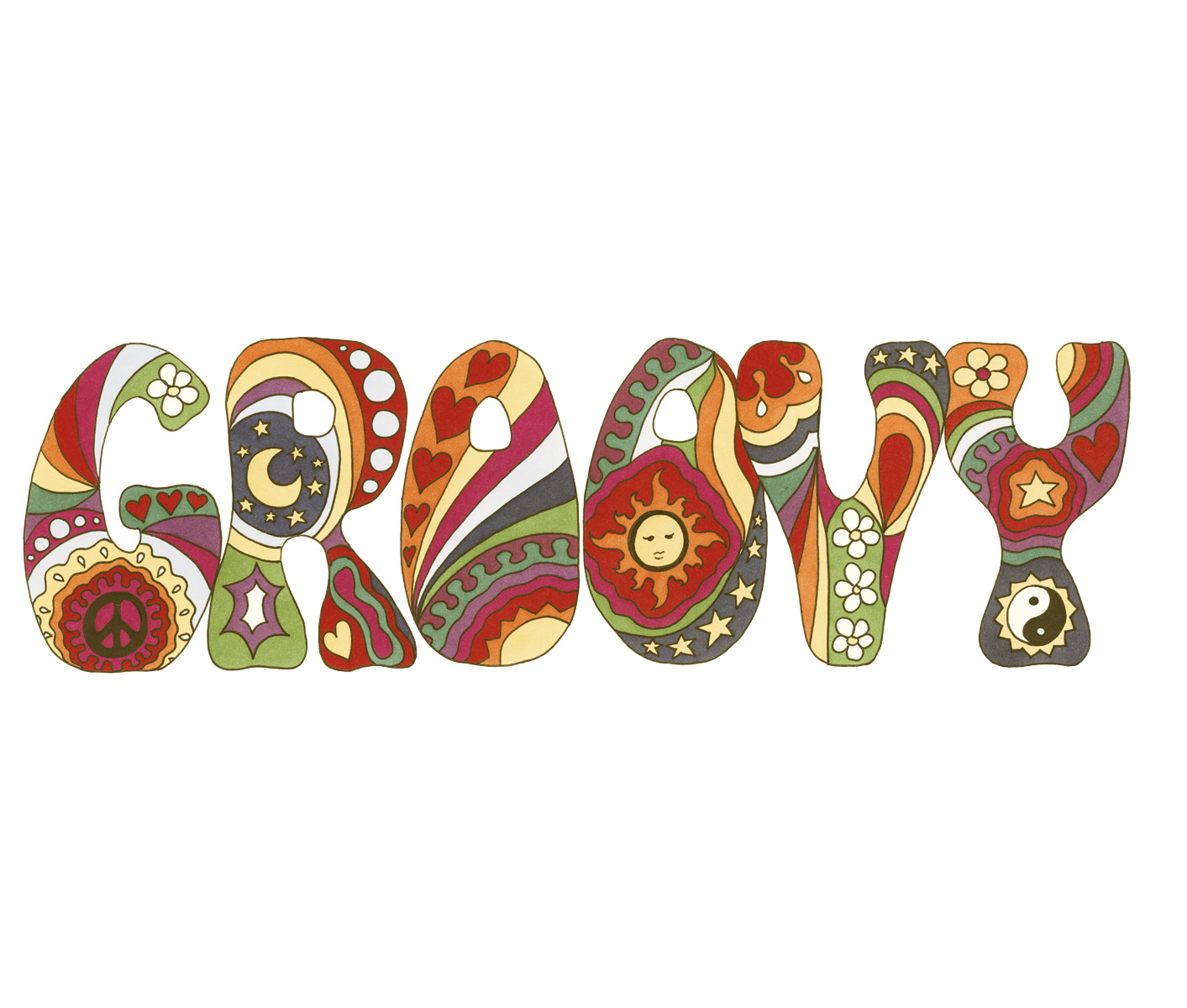 Groovy — Vintage art print by Kellie Espie
