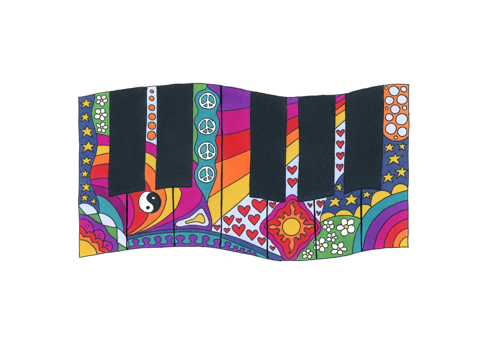 Keyboard art print by Kellie Espie