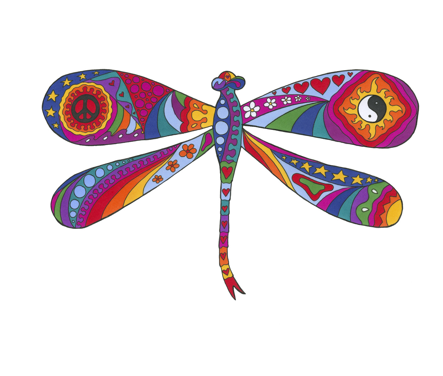 Dragonfly art print by Kellie Espie