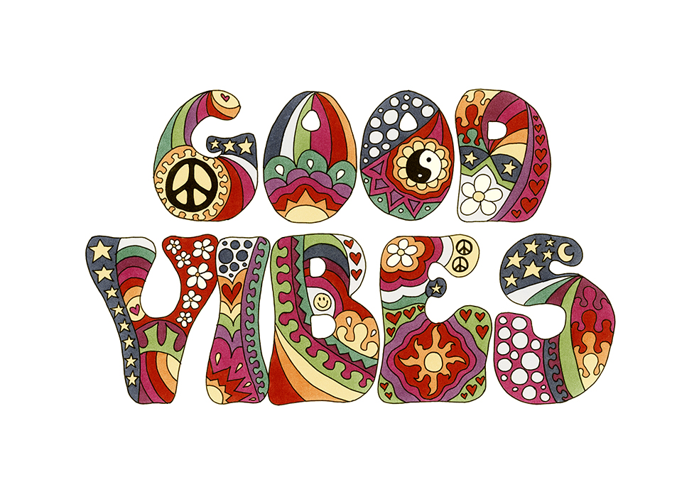 Good Vibes — Vintage art print by Kellie Espie