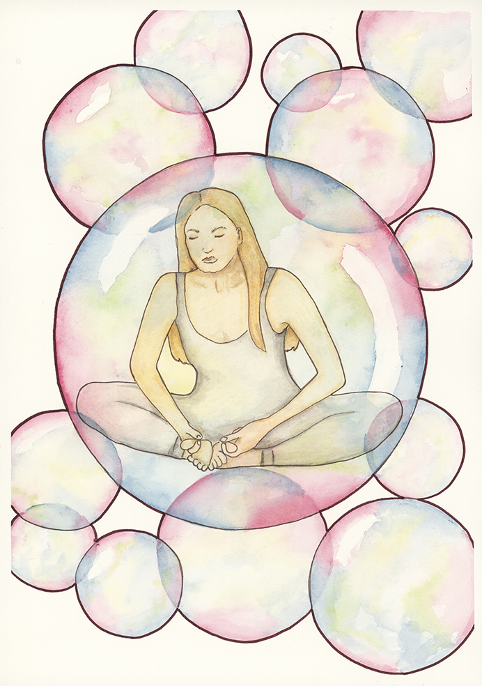 Bound Angle Pose watercolour print by Kellie Espie