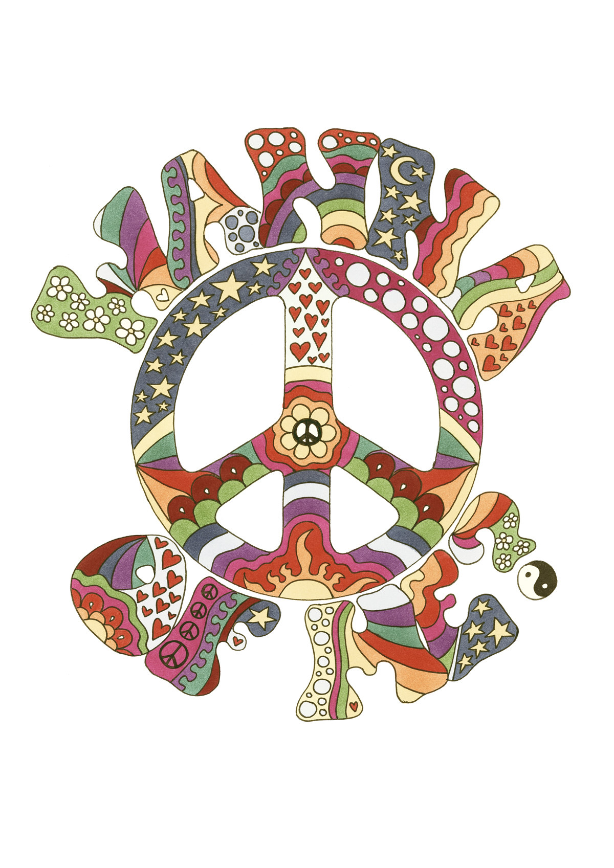 Peace of Me — Vintage art print by Kellie Espie