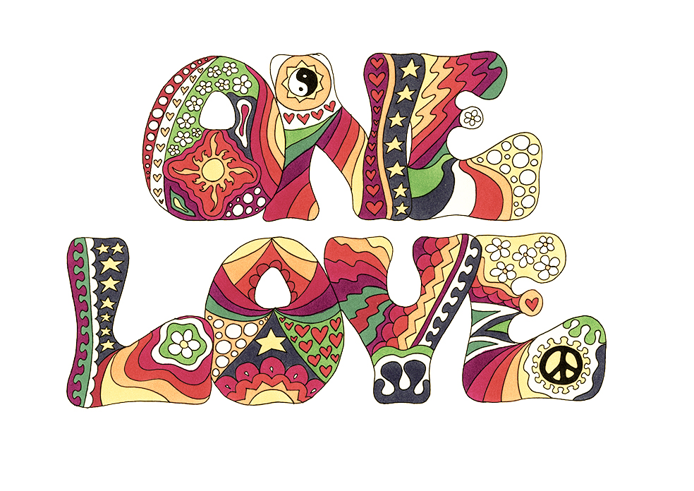 One Love — Vintage art print by Kellie Espie