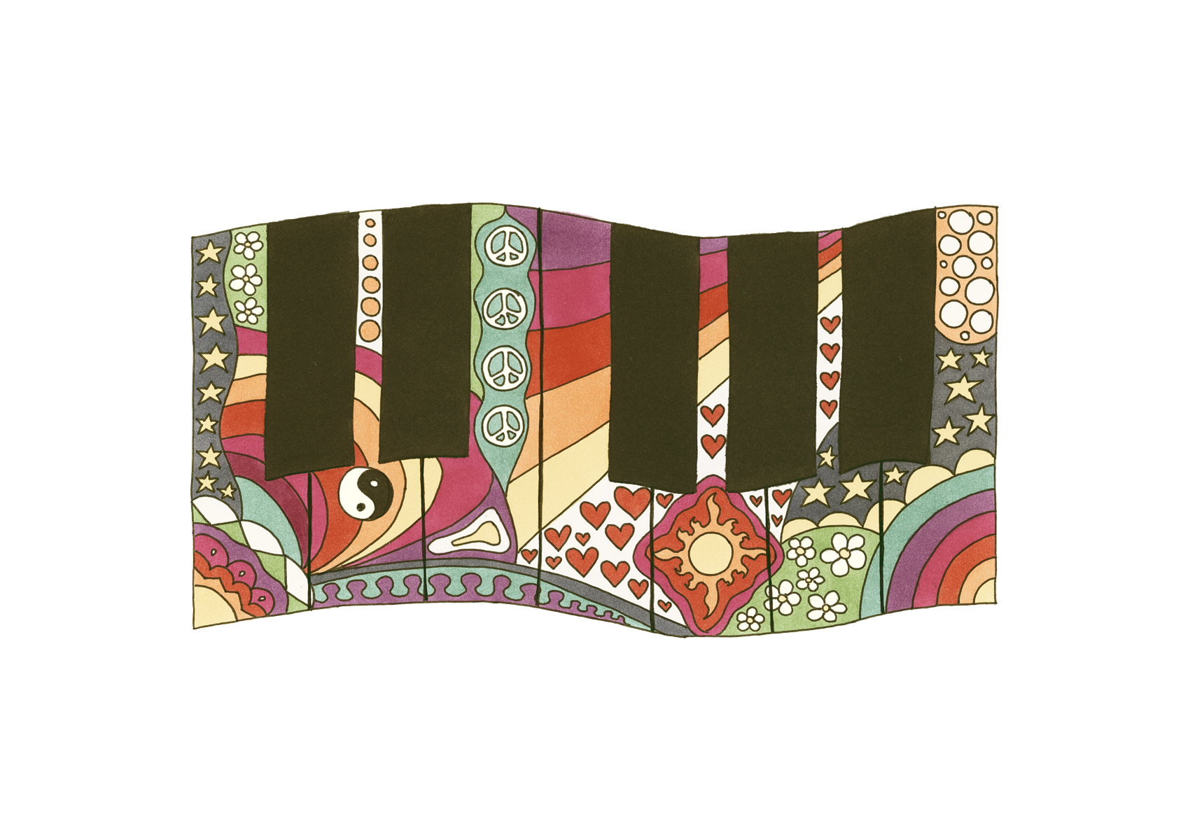 Keyboard — Vintage art print by Kellie Espie