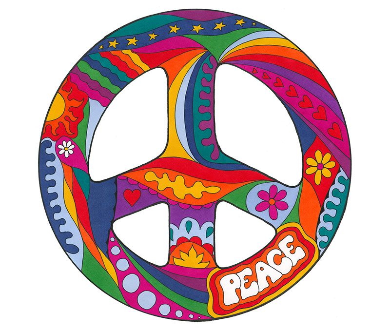 Peace Symbol art print by Kellie Espie
