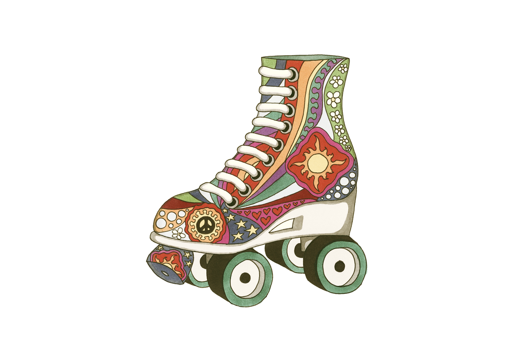 Roller Boot — Vintage art print by Kellie Espie