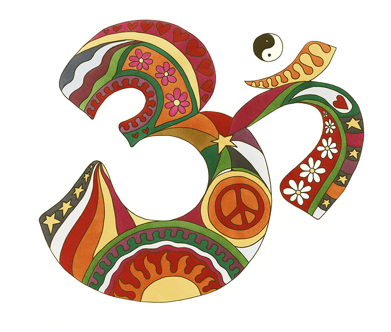 Om — Vintage art print by Kellie Espie