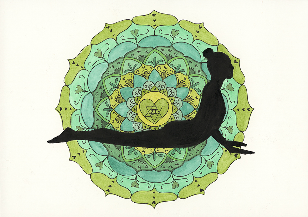 Cobra Pose watercolour print by Kellie Espie