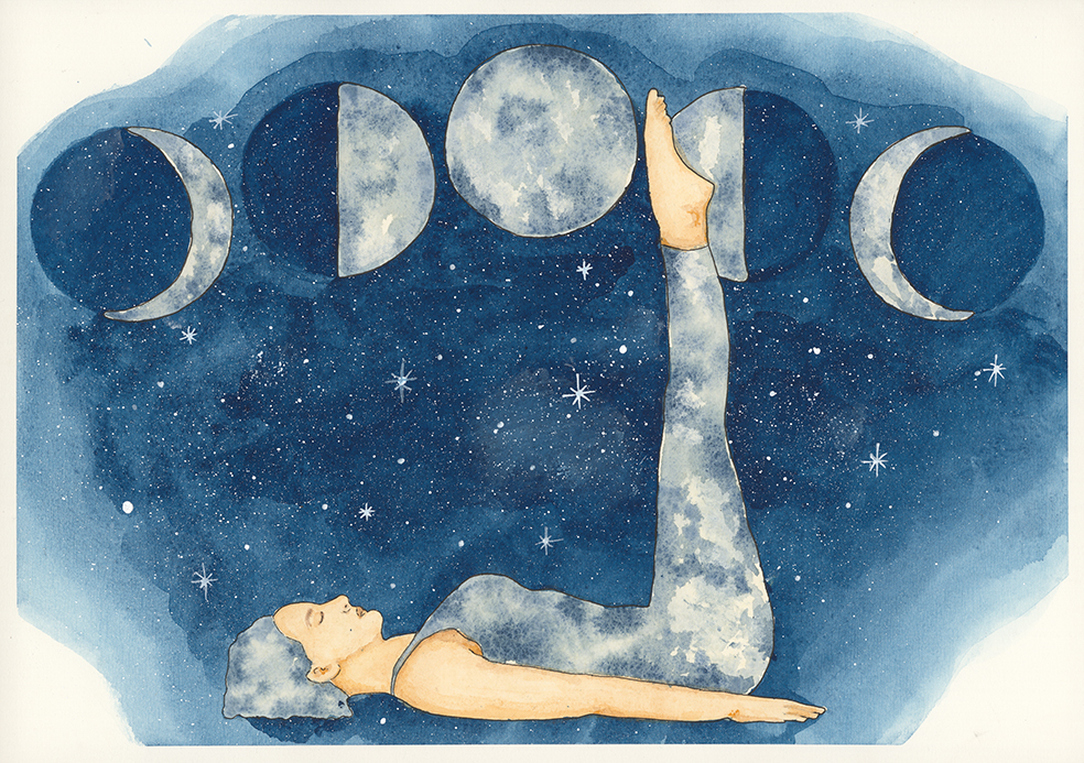 Legs Up the Wall watercolour print by Kellie Espie