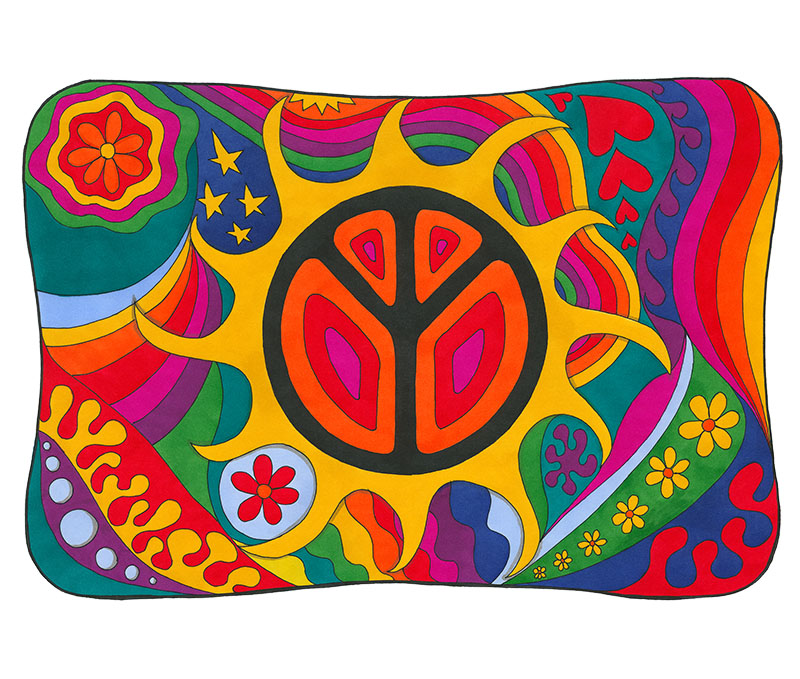 Flaming Peace art print by Kellie Espie