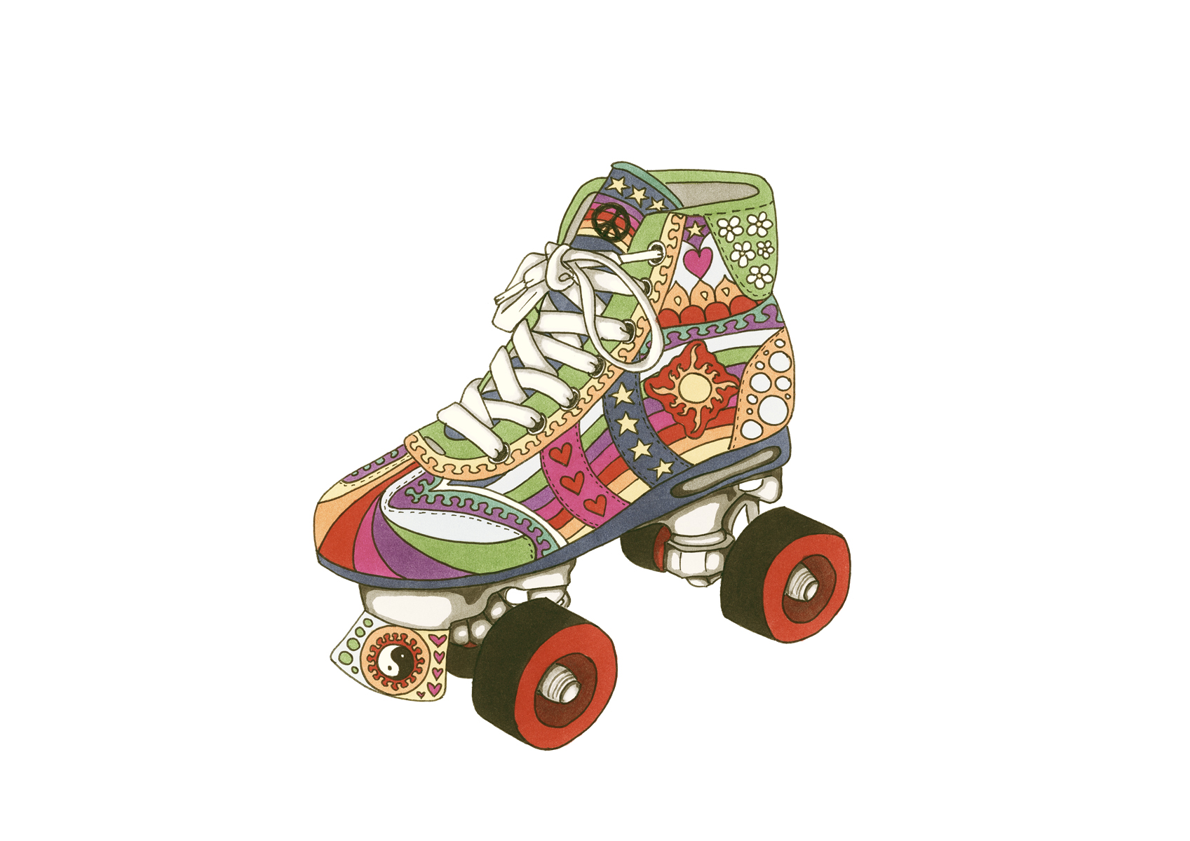 Roller Skate — Vintage art print by Kellie Espie