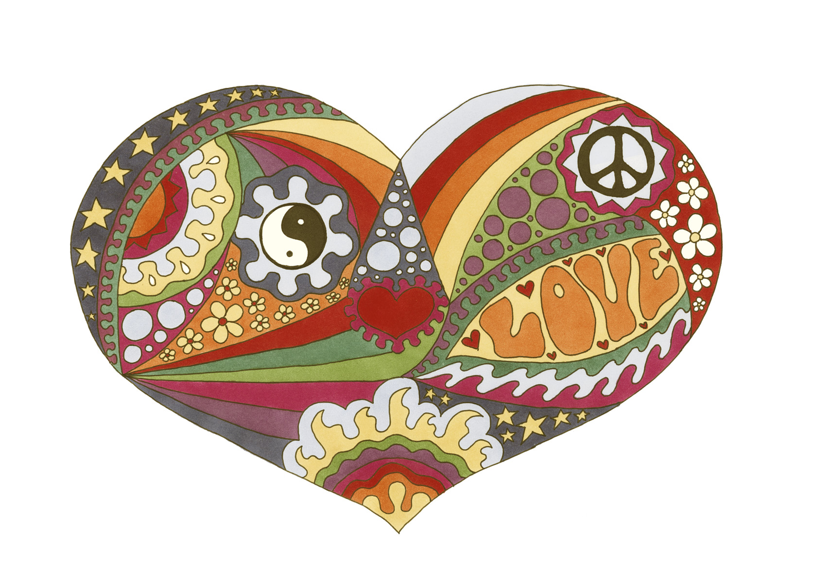Heart — Vintage art print by Kellie Espie