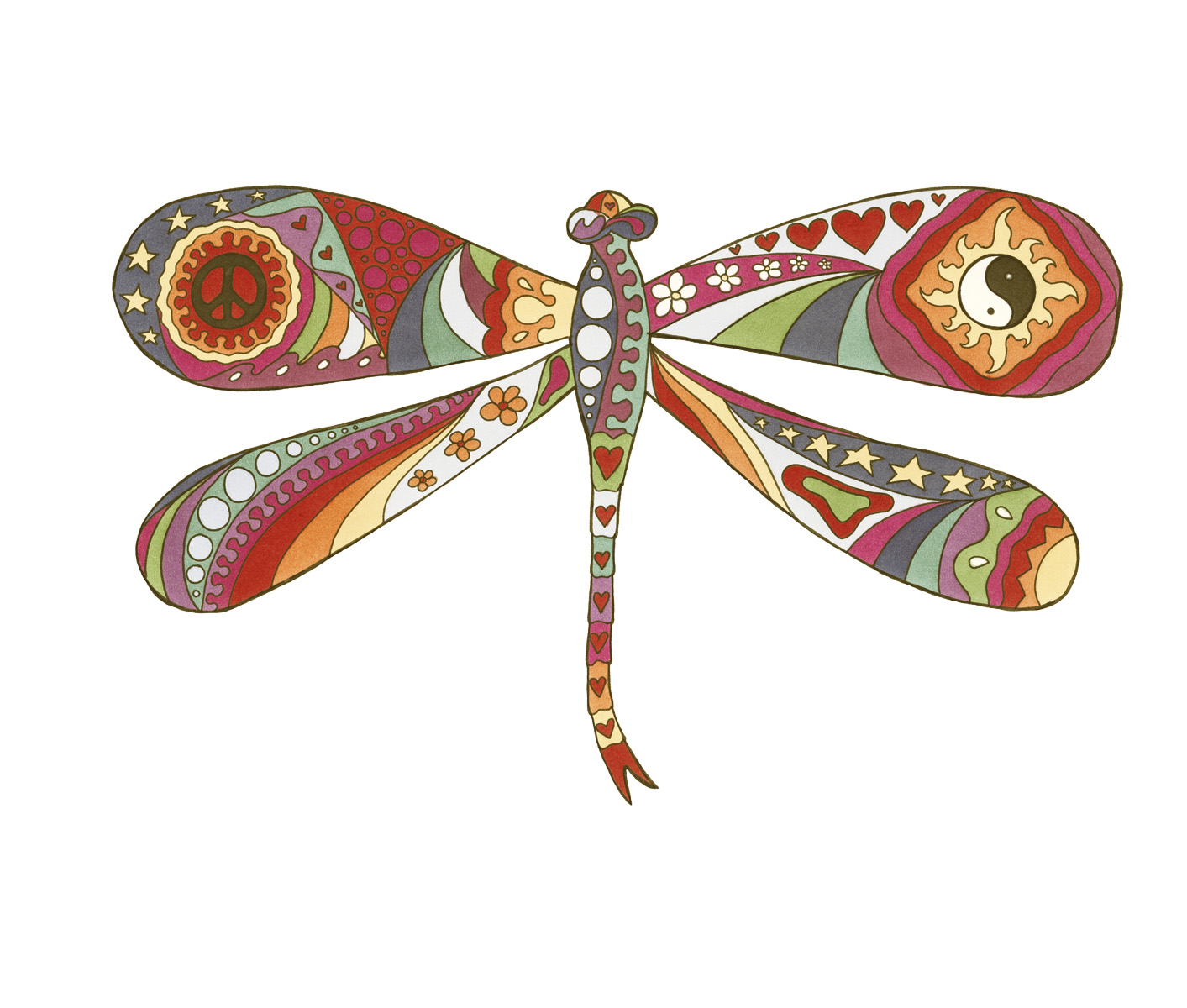 Dragonfly — Vintage art print by Kellie Espie